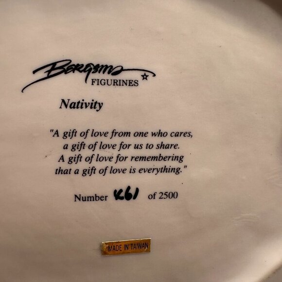 Jody Bergsma Nativity Figurine Christmas Scene Vintage Limited Edition 461/2500 - Picture 10 of 16